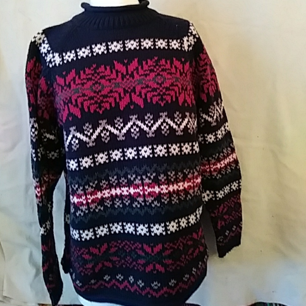 Eddie Bauer multicolored cotton pullover-sz M